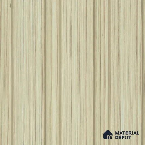 Beige Wooden Louver PN 00669 8 ft x 4.8 inch Charcoal Panel - 11 mm | Suitable for Feature Wall, TV Unit & Living Room | Width is Subjected to 5% Variation