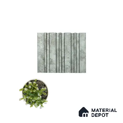 Purple Stone Louver PN 00660 8 ft x 4.8 inch Charcoal Panel - 11 mm | Suitable for Feature Wall, TV Unit & Living Room | Width is Subjected to 5% Variation