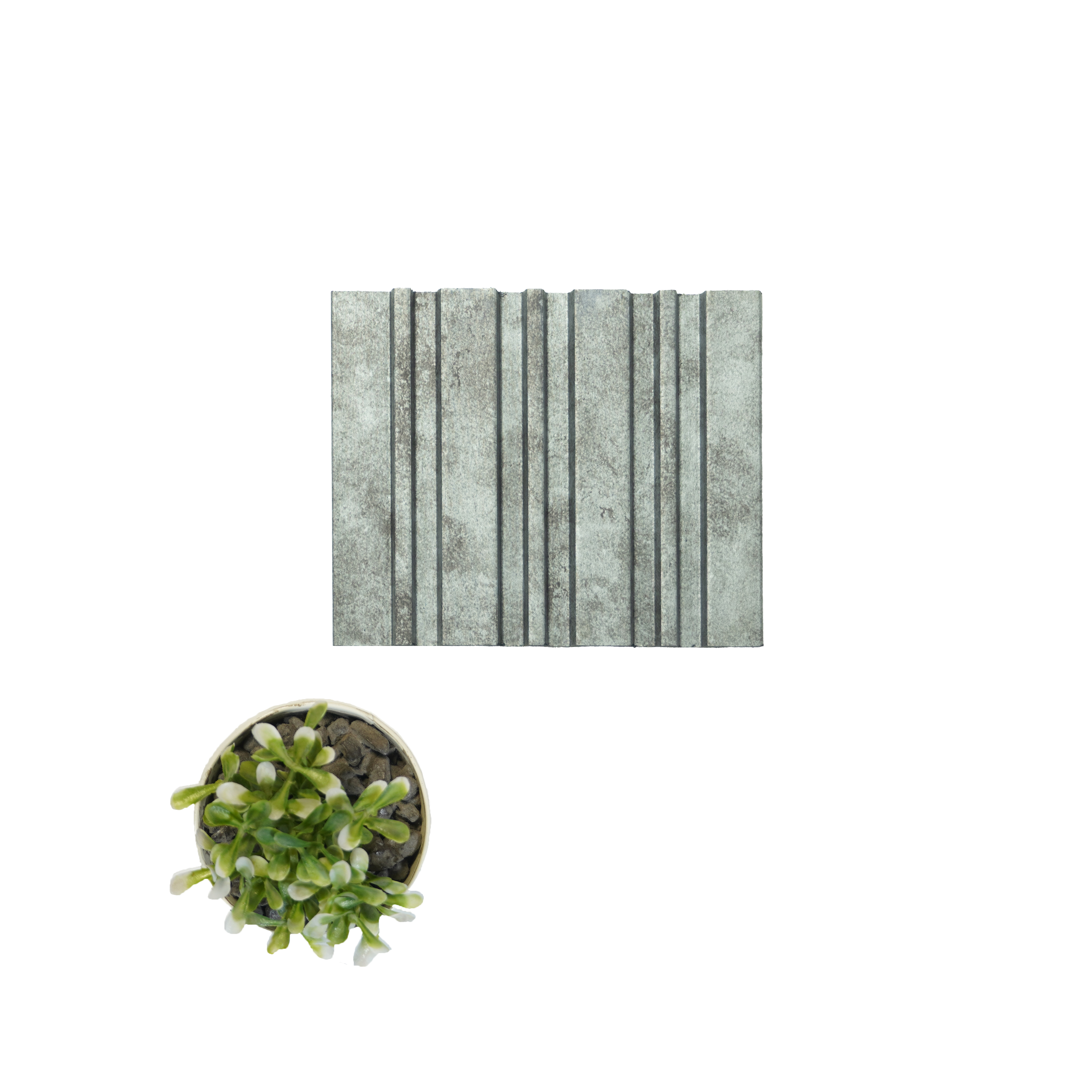 Purple Stone Louver PN 00660 8 ft x 4.8 inch Charcoal Panel - 11 mm | Suitable for Feature Wall, TV Unit & Living Room | Width is Subjected to 5% Variation