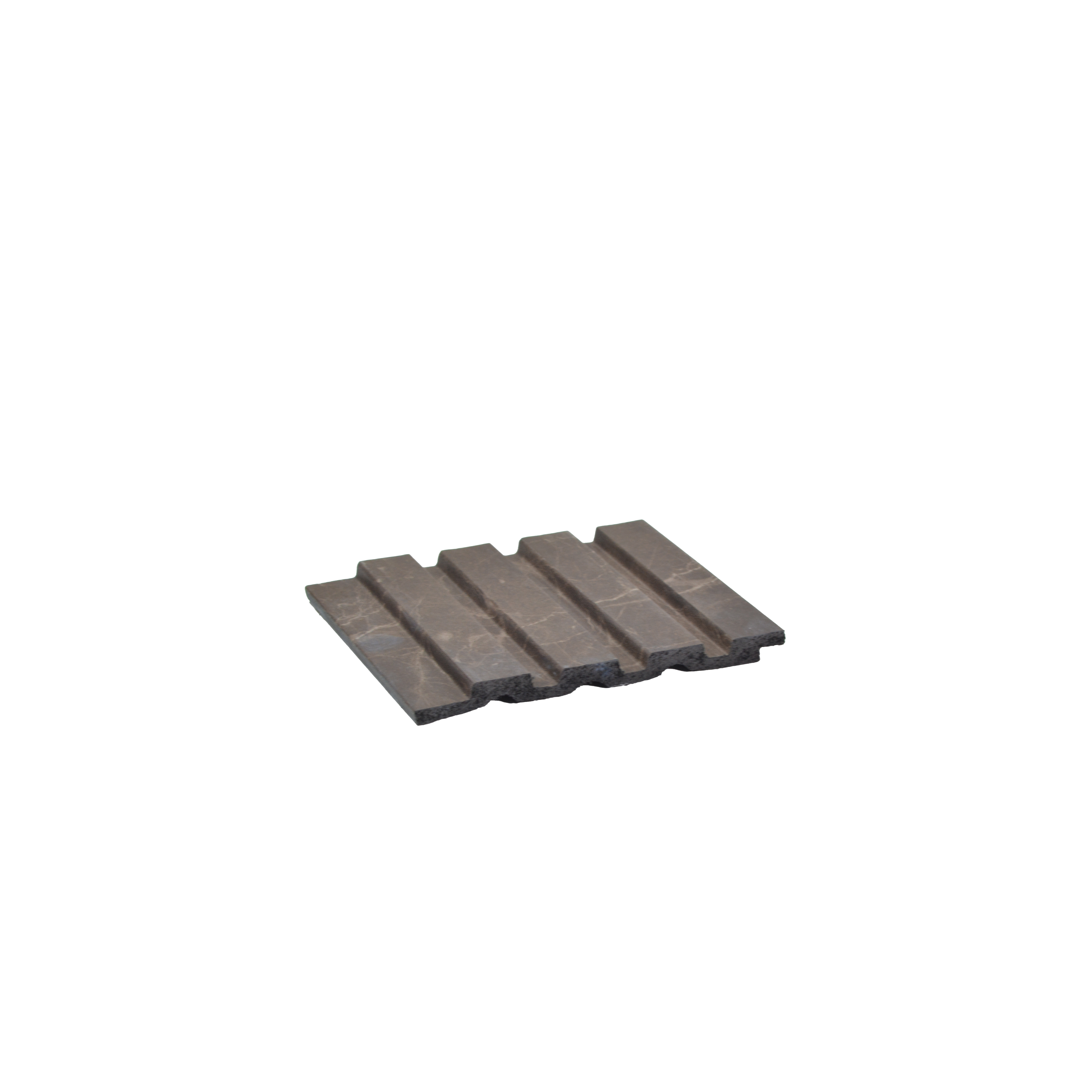 Brown Marble Louver PN 00662 8 ft x 4.8 inch Charcoal Panel - 11 mm | Suitable for Feature Wall, TV Unit & Living Room | Width is Subjected to 5% Variation