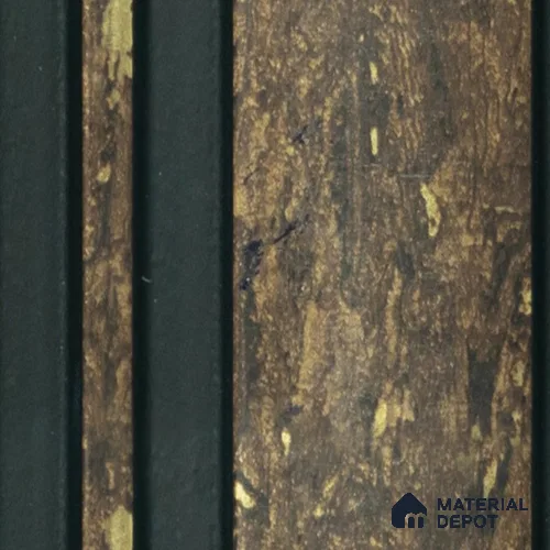 Multi Colour Wooden Louver PN 00658 8 ft x 4.8 inch Charcoal Panel - 11 mm | Suitable for Feature Wall, TV Unit & Living Room | Width is Subjected to 5% Variation