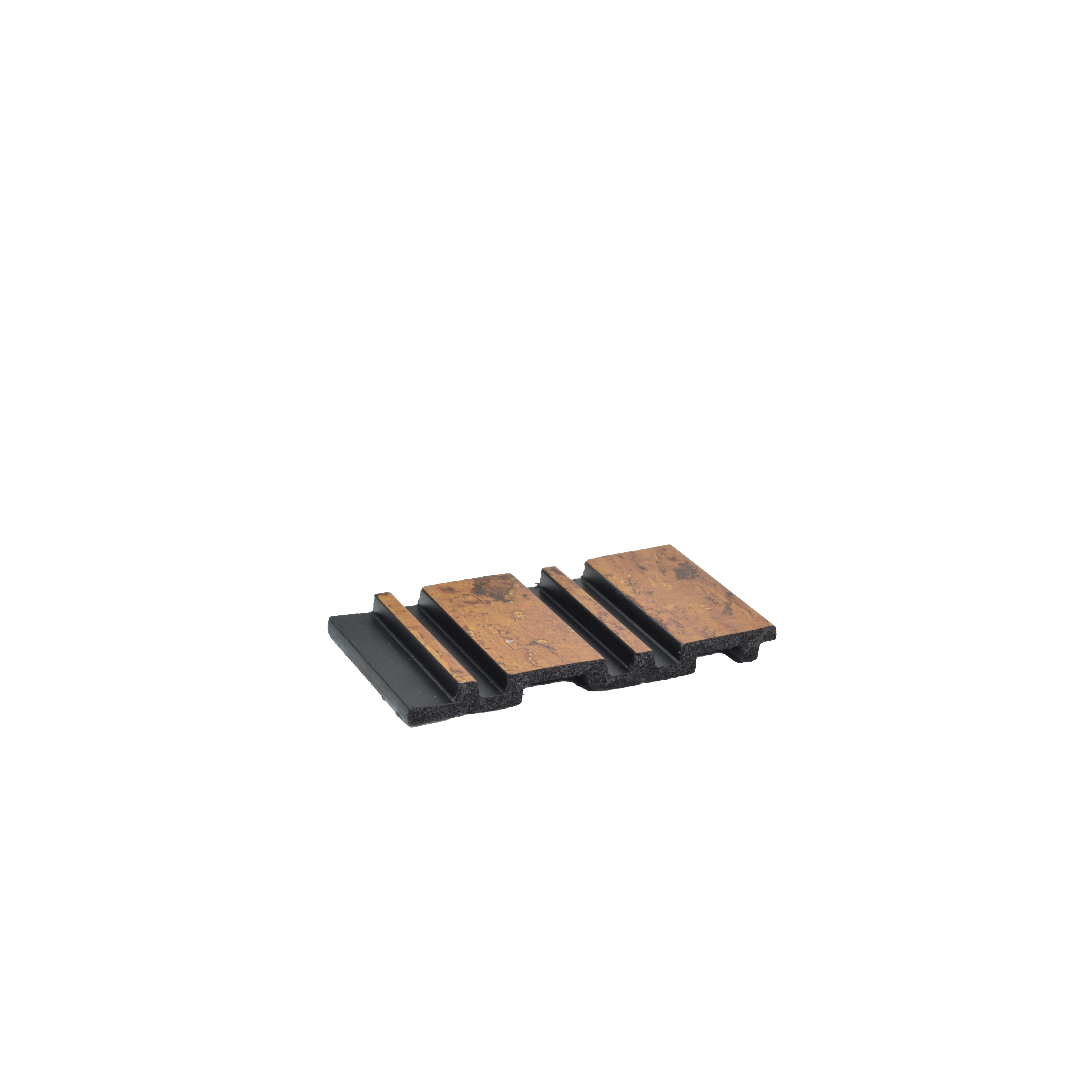 Multi Colour Wooden Louver PN 00659 8 ft x 4.8 inch Charcoal Panel - 11 mm | Suitable for Feature Wall, TV Unit & Living Room | Width is Subjected to 5% Variation