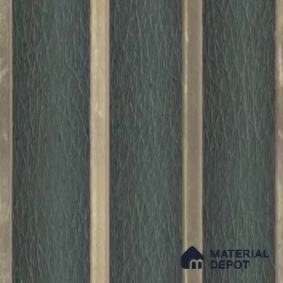 Multi Colour Leather Louver PN 00705 8 ft x 4.8 inch Charcoal Panel - 11 mm | Suitable for Feature Wall, TV Unit & Living Room | Width is Subjected to 5% Variation