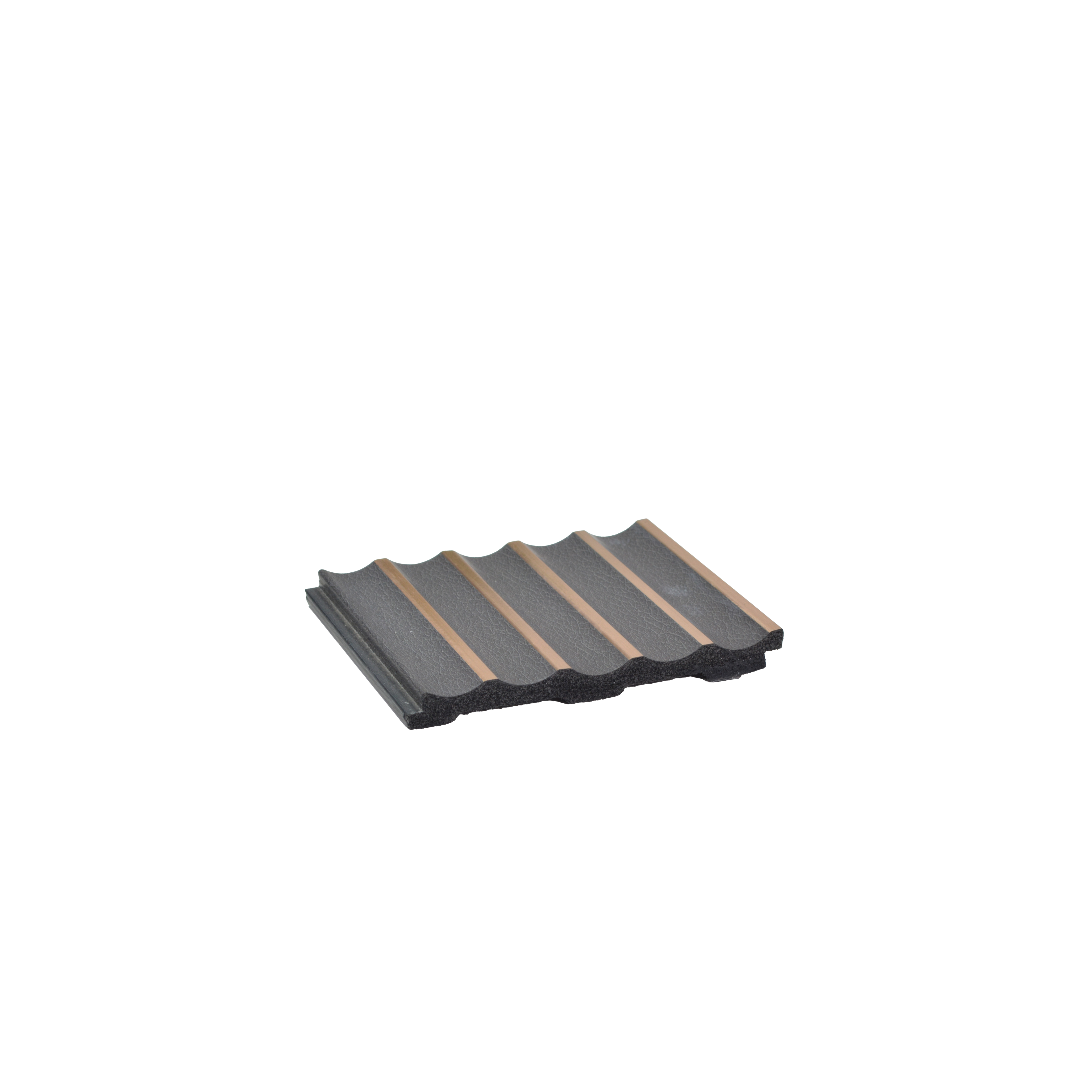 Multi Colour Leather Louver PN 00705 8 ft x 4.8 inch Charcoal Panel - 11 mm | Suitable for Feature Wall, TV Unit & Living Room | Width is Subjected to 5% Variation