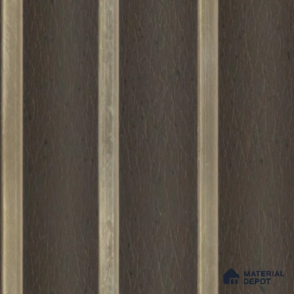 Multi Colour Leather Louver PN 00707 8 ft x 4.8 inch Charcoal Panel - 11 mm | Suitable for Feature Wall, TV Unit & Living Room | Width is Subjected to 5% Variation