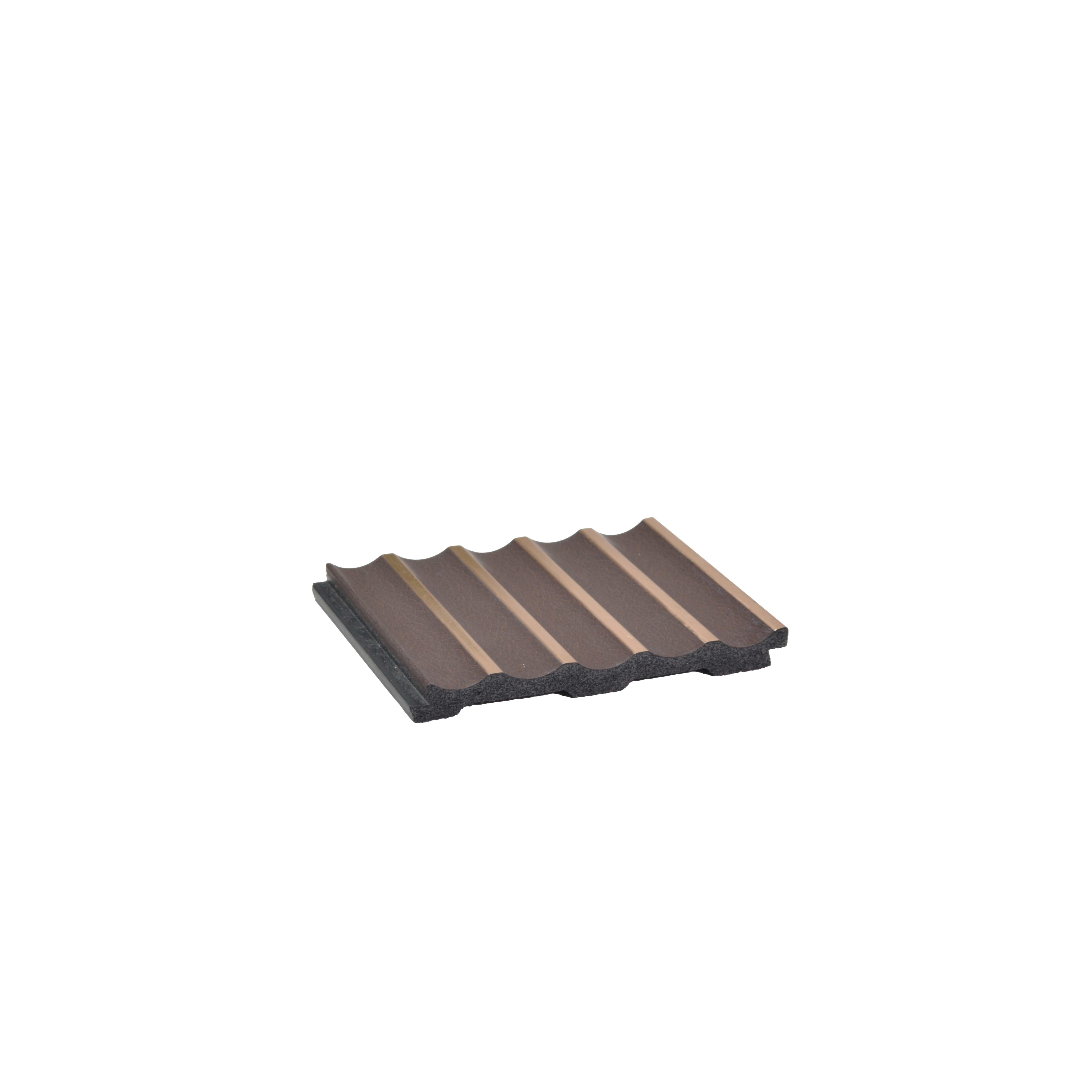 Multi Colour Leather Louver PN 00707 8 ft x 4.8 inch Charcoal Panel - 11 mm | Suitable for Feature Wall, TV Unit & Living Room | Width is Subjected to 5% Variation