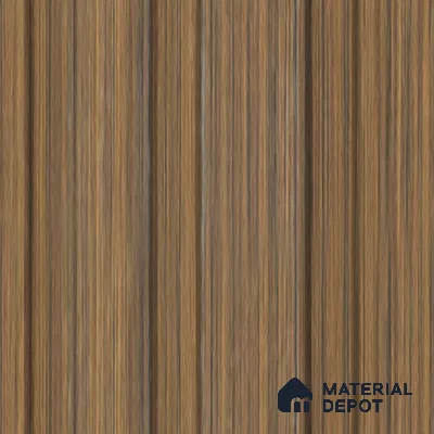 Brown Wooden Louver PN 03362 8 ft x 4.8 inch Charcoal Panel - 11 mm | Suitable for Feature Wall, TV Unit & Living Room | Width is Subjected to 5% Variation