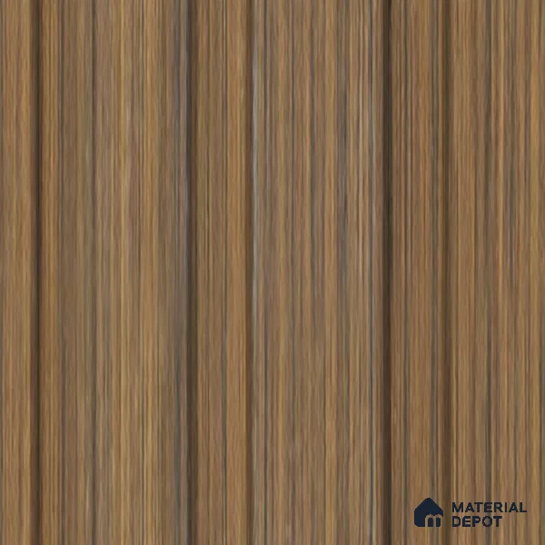 Brown Wooden Louver PN 03362 8 ft x 4.8 inch Charcoal Panel - 11 mm | Suitable for Feature Wall, TV Unit & Living Room | Width is Subjected to 5% Variation