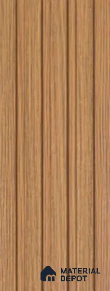Brown Wooden Louver PN 03362 8 ft x 4.8 inch Charcoal Panel - 11 mm | Suitable for Feature Wall, TV Unit & Living Room | Width is Subjected to 5% Variation