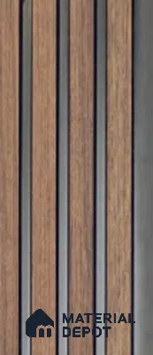 Brown Wooden Louver PN 00643 8 ft x 4.8 inch Charcoal Panel - 11 mm | Suitable for Feature Wall, TV Unit & Living Room | Width is Subjected to 5% Variation