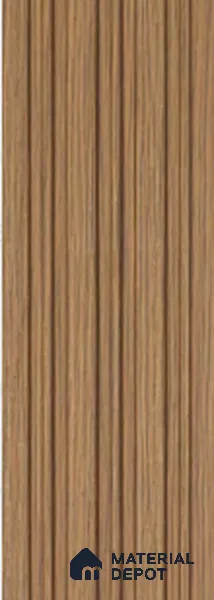 Brown Wooden Louver PN 00652 8 ft x 4.8 inch Charcoal Panel - 11 mm | Suitable for Feature Wall, TV Unit & Living Room | Width is Subjected to 5% Variation