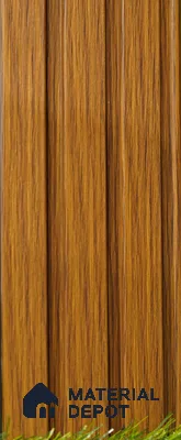 Brown Wooden Louver PN 03482 8 ft x 1.2 inch Charcoal Panel - 18 mm | Suitable for Feature Wall, TV Unit & Living Room | Width is Subjected to 5% Variation