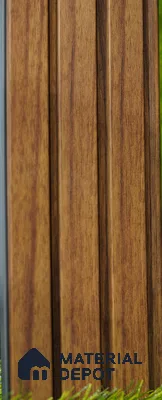Brown Wooden Louver PN 03484 8 ft x 1.2 inch Charcoal Panel - 18 mm | Suitable for Feature Wall, TV Unit & Living Room | Width is Subjected to 5% Variation