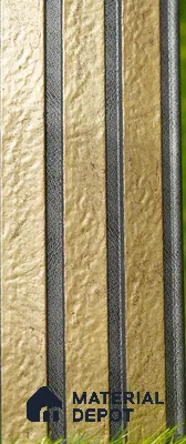 Gold Metallic Louver PN 03486 8 ft x 1.2 inch Charcoal Panel - 18 mm | Suitable for Feature Wall, TV Unit & Living Room | Width is Subjected to 5% Variation