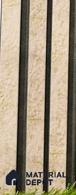Cream Marble Louver PN 03491 8 ft x 1.2 inch Charcoal Panel - 18 mm | Suitable for Feature Wall, TV Unit & Living Room | Width is Subjected to 5% Variation