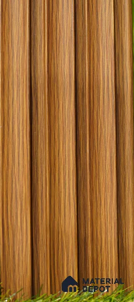 Brown Wooden Louver PN 03492 8 ft x 1.2 inch Charcoal Panel - 20 mm | Suitable for Feature Wall, TV Unit & Living Room | Width is Subjected to 5% Variation