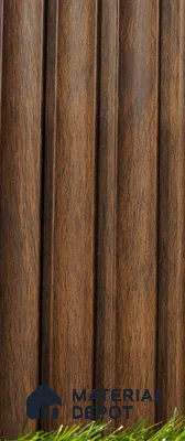 Brown Wooden Louver PN 03493 8 ft x 1.2 inch Charcoal Panel - 20 mm | Suitable for Feature Wall, TV Unit & Living Room | Width is Subjected to 5% Variation