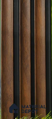 Brown Wooden Louver PN 03496 8 ft x 1.2 inch Charcoal Panel - 20 mm | Suitable for Feature Wall, TV Unit & Living Room | Width is Subjected to 5% Variation