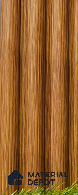 Brown Wooden Louver PN 03502 8 ft x 1.2 inch Charcoal Panel - 20 mm | Suitable for Feature Wall, TV Unit & Living Room | Width is Subjected to 5% Variation