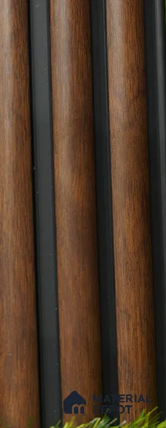Brown Wooden Louver PN 03506 8 ft x 1.2 inch Charcoal Panel - 20 mm | Suitable for Feature Wall, TV Unit & Living Room | Width is Subjected to 5% Variation