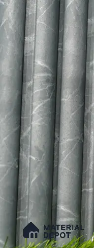 Grey Marble Louver PN 03508 8 ft x 1.2 inch Charcoal Panel - 20 mm | Suitable for Feature Wall, TV Unit & Living Room | Width is Subjected to 5% Variation