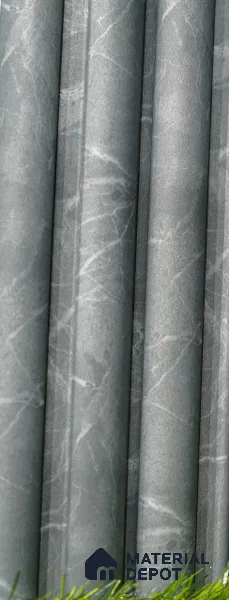 Grey Marble Louver PN 03508 8 ft x 1.2 inch Charcoal Panel - 20 mm | Suitable for Feature Wall, TV Unit & Living Room | Width is Subjected to 5% Variation