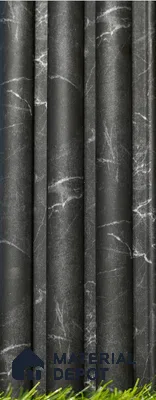 Black Marble Louver PN 03512 8 ft x 1.2 inch Charcoal Panel - 20 mm | Suitable for Feature Wall, TV Unit & Living Room | Width is Subjected to 5% Variation