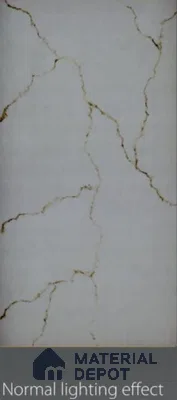 White Marble Look Alabaster Sheet/Panel 8 ft x 4 ft - 5 mm | PN 03050 | Suitable for Pooja Room, Feature Wall, Foyer, Ceiling & Reception | Width is Subjected to 5% Variation
