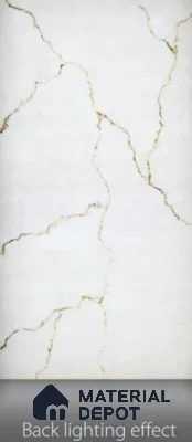 White Marble Look Alabaster Sheet/Panel 8 ft x 4 ft - 5 mm | PN 03050 | Suitable for Pooja Room, Feature Wall, Foyer, Ceiling & Reception | Width is Subjected to 5% Variation