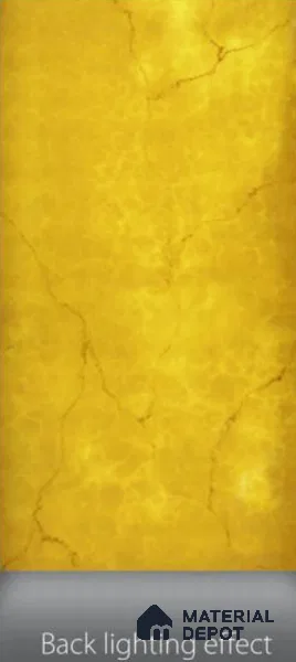 Gold Marble Look Alabaster Sheet/Panel 8 ft x 4 ft - 5 mm | PN 03053 | Suitable for Pooja Room, Feature Wall, Foyer, Ceiling & Reception | Width is Subjected to 5% Variation
