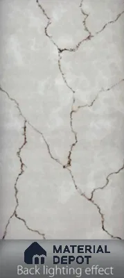 Grey Marble Look Alabaster Sheet/Panel 8 ft x 4 ft - 5 mm | PN 03051 | Suitable for Pooja Room, Feature Wall, Foyer, Ceiling & Reception | Width is Subjected to 5% Variation