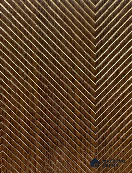 Brown Patterned Look Charcoal Decorative Wall Panel PN 03828 8 ft x 2 ft - 4 mm | Suitable for Feature Wall, TV Unit & Living Room | Width is Subjected to 5% Variation