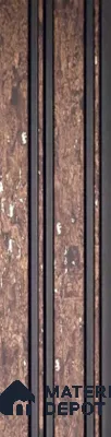 Multi Colour Wooden Louver PN 00658 8 ft x 4.8 inch Charcoal Panel - 11 mm | Suitable for Feature Wall, TV Unit & Living Room | Width is Subjected to 5% Variation