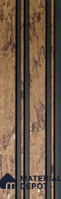 Multi Colour Wooden Louver PN 00659 8 ft x 4.8 inch Charcoal Panel - 11 mm | Suitable for Feature Wall, TV Unit & Living Room | Width is Subjected to 5% Variation