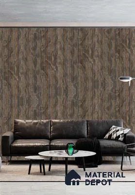 Brown Patterned Look Charcoal Decorative Wall Panel 8 ft x 2 ft 4 mm | Ideal For Feature Wall, Living Room, Bedroom, Home, Office | PN 03835 | Width is Subjected to 5% Variation