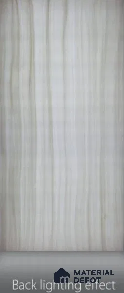 Silver Patterned Look Alabaster Sheet/Panel 8 ft x 4 ft - 6 mm | PN 03061 | Suitable for Pooja Room, Feature Wall, Foyer, Ceiling & Reception | Width is Subjected to 5% Variation