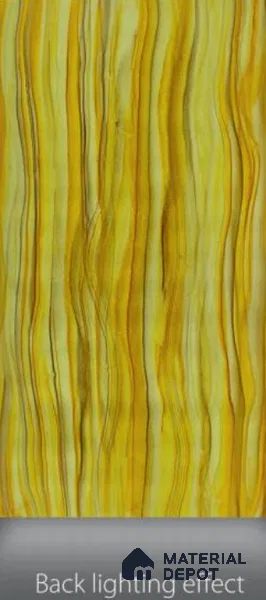 Multi Colour Patterned Look Alabaster Sheet/Panel 8 ft x 4 ft - 6 mm | PN 03063 | Suitable for Pooja Room, Feature Wall, Foyer, Ceiling & Reception | Width is Subjected to 5% Variation