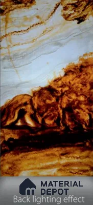 Multi Colour Marble Look Alabaster Sheet/Panel 8 ft x 4 ft - 6 mm | PN 03071 | Suitable for Pooja Room, Feature Wall, Foyer, Ceiling & Reception | Width is Subjected to 5% Variation