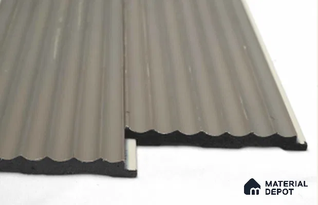 Grey Plain Colour Louver PN 00623 8 ft x 4 inch Charcoal Panel - 11 mm | Suitable for Feature Wall, TV Unit & Living Room | Width is Subjected to 5% Variation