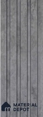 Grey Stone Louver PN 00667 8 ft x 4.8 inch Charcoal Panel - 11 mm | Suitable for Feature Wall, TV Unit & Living Room | Width is Subjected to 5% Variation