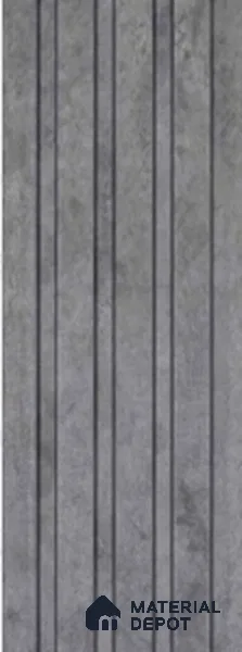 Grey Stone Louver PN 00667 8 ft x 4.8 inch Charcoal Panel - 11 mm | Suitable for Feature Wall, TV Unit & Living Room | Width is Subjected to 5% Variation