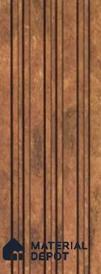 Brown Stone Louver PN 03367 8 ft x 4.8 inch Charcoal Panel - 11 mm | Suitable for Feature Wall, TV Unit & Living Room | Width is Subjected to 5% Variation