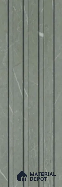 Green Marble Louver PN 00661 8 ft x 4.8 inch Charcoal Panel - 11 mm | Suitable for Feature Wall, TV Unit & Living Room | Width is Subjected to 5% Variation