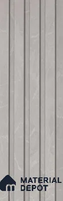 Grey Marble Louver PN 00663 8 ft x 4.8 inch Charcoal Panel - 11 mm | Suitable for Feature Wall, TV Unit & Living Room | Width is Subjected to 5% Variation