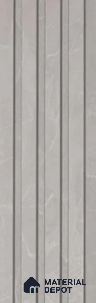Grey Marble Louver PN 00663 8 ft x 4.8 inch Charcoal Panel - 11 mm | Suitable for Feature Wall, TV Unit & Living Room | Width is Subjected to 5% Variation