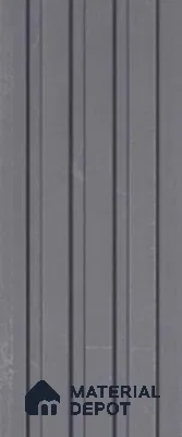 Grey Marble Louver PN 00664 8 ft x 4.8 inch Charcoal Panel - 11 mm | Suitable for Feature Wall, TV Unit & Living Room | Width is Subjected to 5% Variation