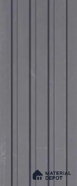 Grey Marble Louver PN 00664 8 ft x 4.8 inch Charcoal Panel - 11 mm | Suitable for Feature Wall, TV Unit & Living Room | Width is Subjected to 5% Variation