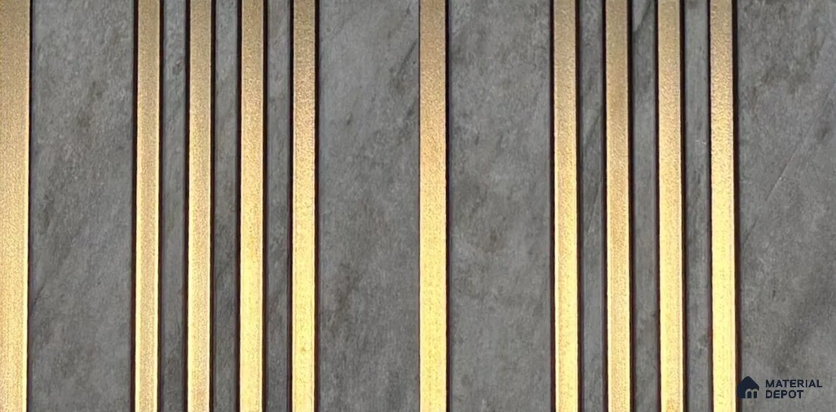 Stone Louver PN 05854 8 ft x 4.7 inch Charcoal Panel - 7 mm | Suitable for Feature Wall, TV Unit & Living Room | Width is Subjected to 5% Variation
