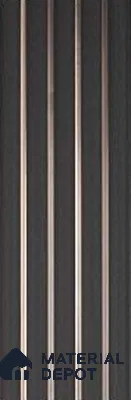 Multi Colour Leather Louver PN 00705 8 ft x 4.8 inch Charcoal Panel - 11 mm | Suitable for Feature Wall, TV Unit & Living Room | Width is Subjected to 5% Variation