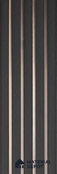 Multi Colour Leather Louver PN 00705 8 ft x 4.8 inch Charcoal Panel - 11 mm | Suitable for Feature Wall, TV Unit & Living Room | Width is Subjected to 5% Variation